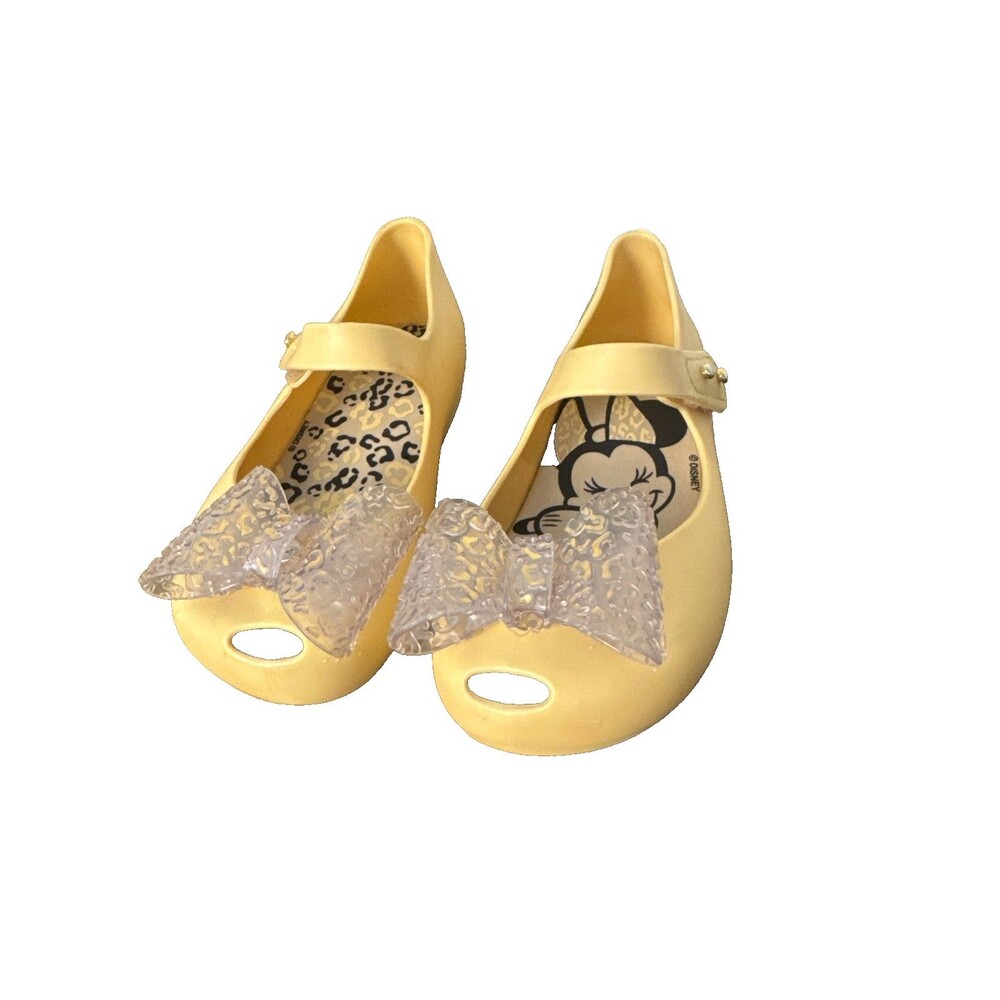 Mini Melissa Disney Minnie Mouse Bow Mary Jane Shoes Toddler US 9 Brazil